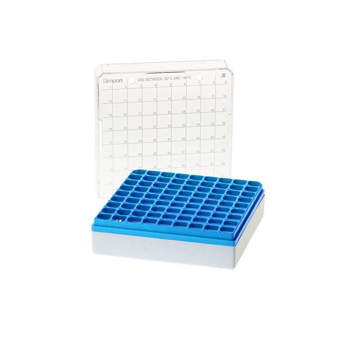 Cryogenic storage box, blue